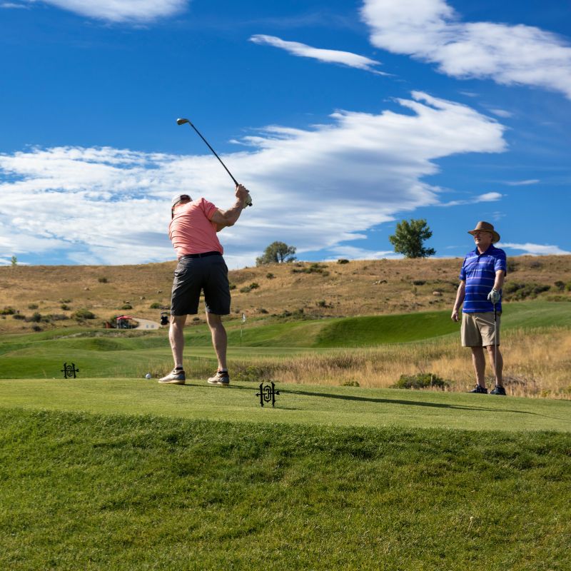 Two men on golf course